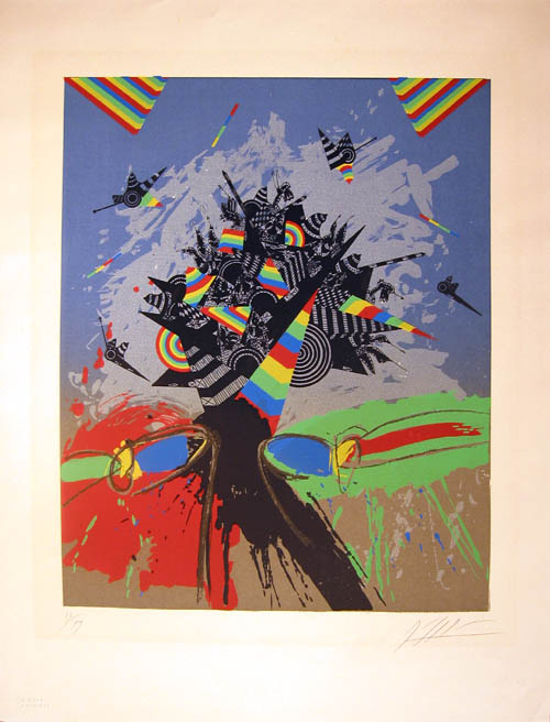 Georges Dussau - Sans Titre (Untitled) - 1979 color serigraph